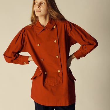 Early Kenzo Red Cotton Coat