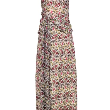 Majorelle - Beige & Pink Multicolor Leopard Print Sleeveless Gown Sz XS