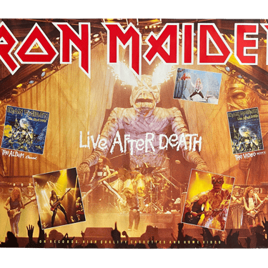 Vintage Iron Maiden "Live After Death" Promo Poster '85