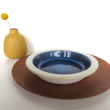 Vintage Heath Ceramics 7 1/4" Bowl in Opal Blue Moonstone, #422 Heath Rim Line Soup Salad Dish 