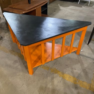 Orange Triangular Coffee Table