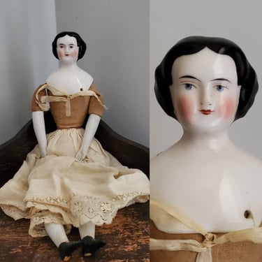 Antique Hertwig Bonnet Head Doll - Head only - with | Hey