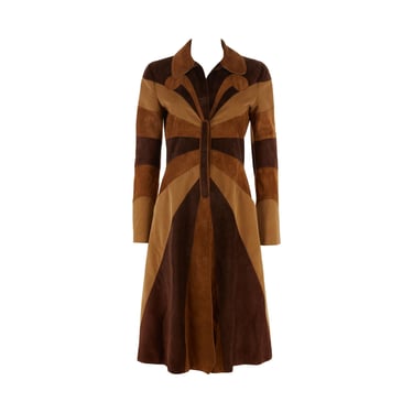 Dolce &amp; Gabbana Brown Butterfly Suede Coat