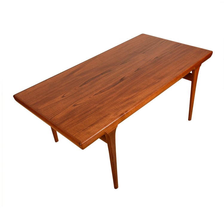 Johannes Andersen Expanding Danish Teak Dining Table w. Organic Legs by Uldum Mobelfabrik