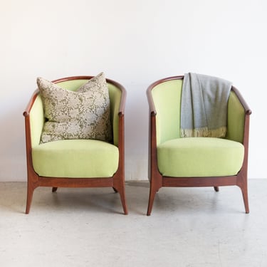 Pair of Baumann Art Deco Arm Chairs