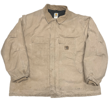 Vintage Carhartt C26 "Sandstone Canvas" Corduroy Collar Quilt Lined Jacket