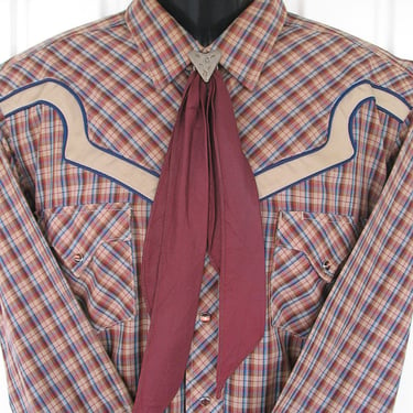 Vintage Western Neck Scarf, Neck Tie, Apache Tie, Square Dance or Rockabilly, Dark Brown 