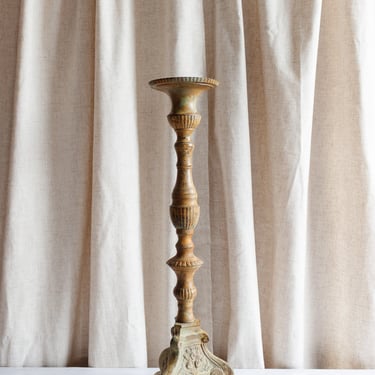 antique french oversized baroque  altar candlestick