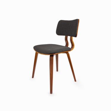 Mid Century Style Dining Chair Walnut Finish 
