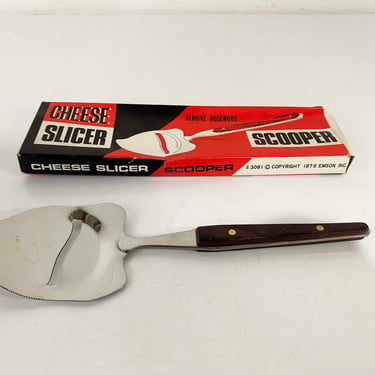 Vintage Cheese Slicer Teak Handle Denmark Cutting Board Cheeseboard Charcuterie Cheese Knife Danish Japan MCM Mid-Century 1960s 