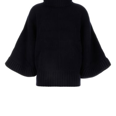 Chloe Women Navy Blue Wool Blend Sweater