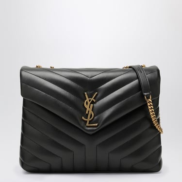 Saint Laurent Black/Gold Medium Loulou Bag Women