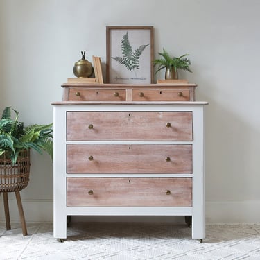 A Rustic Dresser in White-Washed Ceruse and Nom de Plume