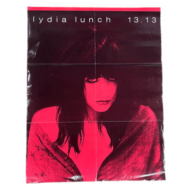 Vintage Lydia Lunch "13.13" David Arnoff Ruby Records Promotional Poster