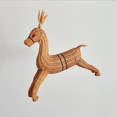 1970s Wicker Reindeer 