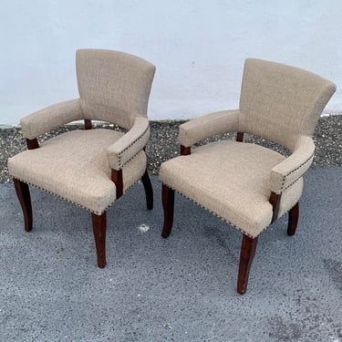 Pair of Contemporary Upholstered  Accent Chairs
