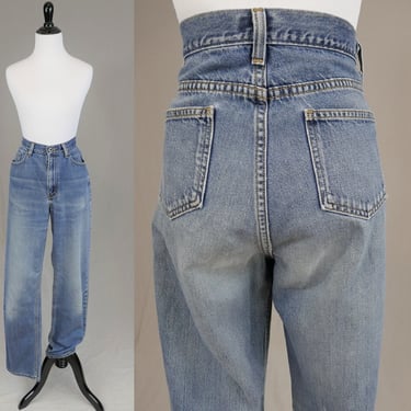 90s LL Bean Jeans - 31 waist - Blue Denim Pants - Lots of Fade - Vintage 1990s - 32.75