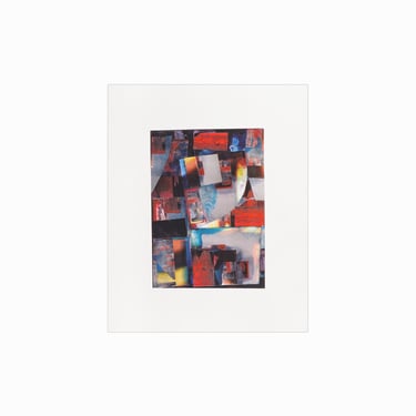 Vintage Giclée Print on Paper Abstract 