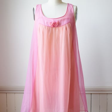 1960s Vanity Fair Nylon Nightie Dress | M 