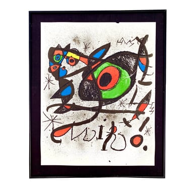 Joan Miro, 1893-1983 Lithograph Mid Century Modern Artwork 