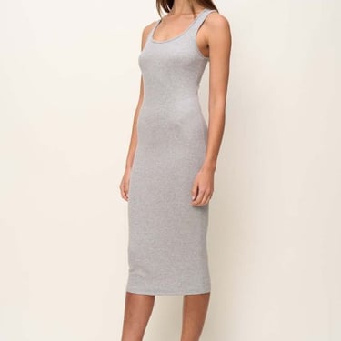 The Standard Stitch The Scoop Neck Midi Dress - Heather Grey