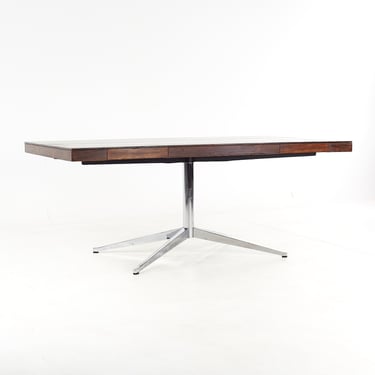 Knoll Mid Century Rosewood and Chrome Partners Desk - mcm 