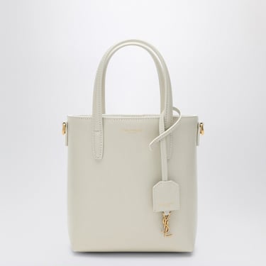 Saint Laurent Cream Coloured Leather Mini Shopping Bag In Box Women