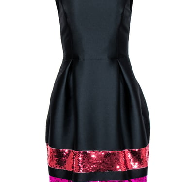 Sachin &amp; Babi - Black A-Line Sleeveless Party Dress w/ Sequin Detail Sz 2