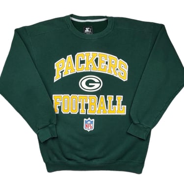 Vintage 90s Starter Green Bay Packers Football Made in USA NFL Crewneck Sweatshirt Pullover Size Large/XL 