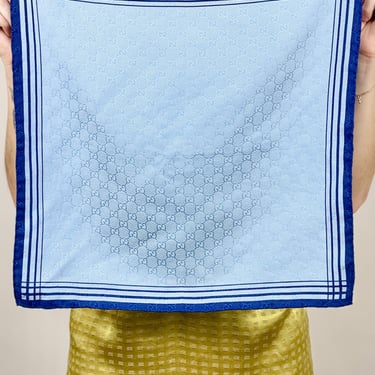 Gucci Blue Monogram Scarf