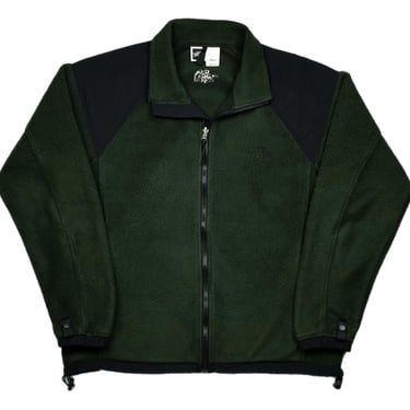 Vintage 90s The North Face Forrest Green & Black Denali Fleece Full Zip Jacket Size Medium/Large 