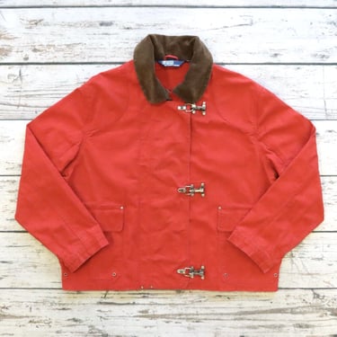 Vintage Polo Ralph Lauren Canvas Lobster Clasp Cropped Fireman Jacket