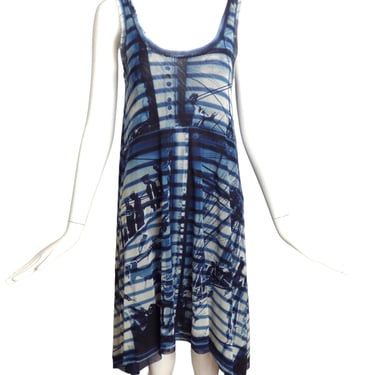 JEAN PAUL GAULTIER- 1990s Sailor Printed Mesh Dress, Size Small