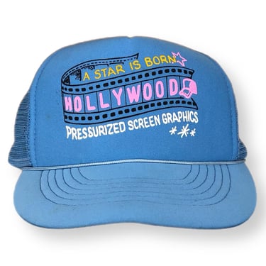 Vintage 70s/80s A Star is Born Hollywood Pressurized Screen Graphics Movie Promo Mesh SnapBack Trucker Hat Cap 