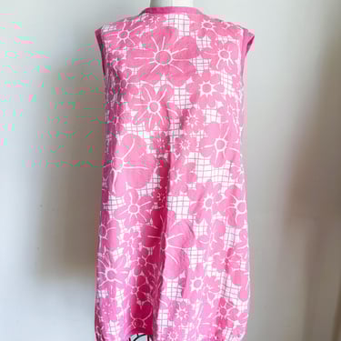 Vintage 1960s Handmade Wrap House Dress / Beach Cover-up Dress // M 