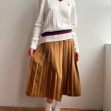 Caramel Pleated Skirt (M)