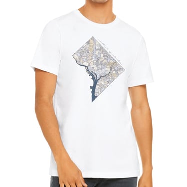 Washington, DC Neighborhoods Map // Unisex Tee 