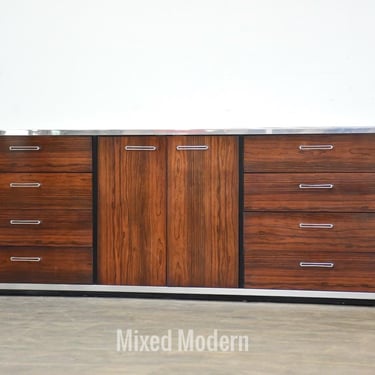 Rosewood Black and Chrome Modern Dresser 