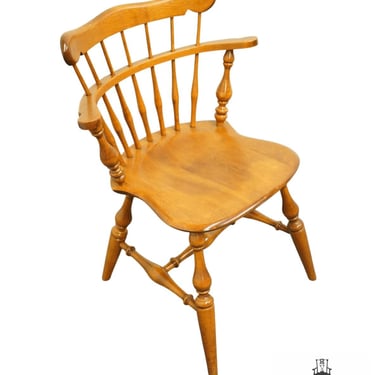 ETHAN ALLEN Heirloom Nutmeg Maple Colonial Early American Comb Back Dining Side Chair 10-6040 