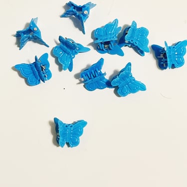 90s Style Butterfly Clips Blue Butterflies Hair Clips Hair Accessories Set of 10 Butterfly Small Hair Claws for Girls 