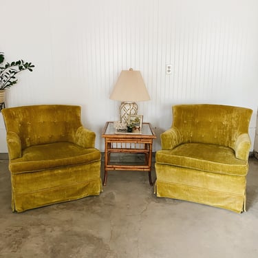 Pair of Chartreuse Chairs