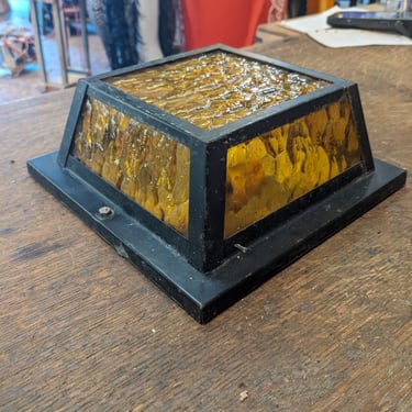 Flush Mount Turtle Glass Light. 9 x 9 x 4