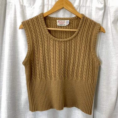 vintage braided sweater vest 