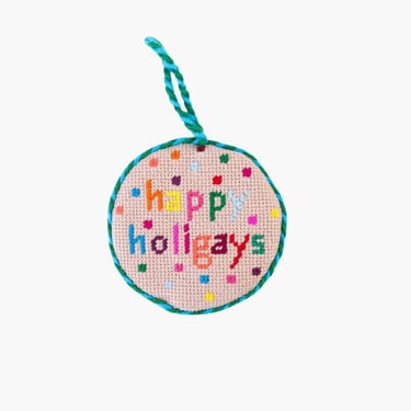 Holigays needlepoint ornament