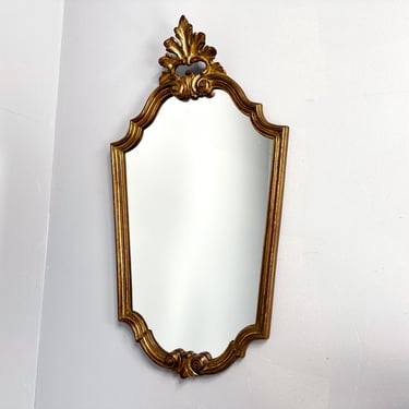 Vintage Framed Gilded Mirror with Ornate Decor 