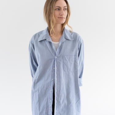 Vintage Light Blue Button up Shirt | Unisex Brooks Brothers 100 Cotton Made in USA Work Studio Tunic | XL XXL | BB4 