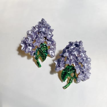 Vintage lavender earrings 