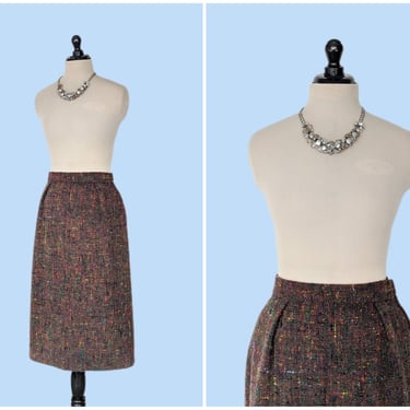 Vintage 1960s Wool Pencil Skirt 