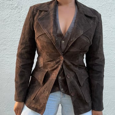 Amina Vtg Leather Patchwork Jacket | S/M