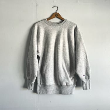 Vintage 90s Champion Reverse Weave Grey Blank Sweatshirt Size XL 